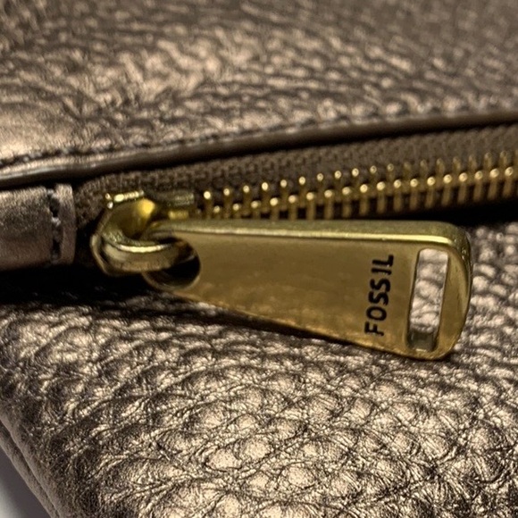 Pebble Leather Shoulder Bag Gold Clutch - Picture 14 of 15
